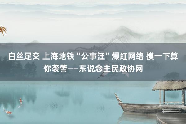 白丝足交 上海地铁“公事汪”爆红网络 摸一下算你袭警——东说念主民政协网